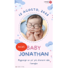 Cartolina digitale personalizzata per Battesimo, Nascita o Compleanno