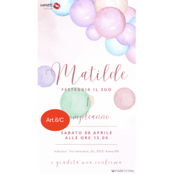 Cartolina digitale personalizzata per Battesimo, Nascita o Compleanno