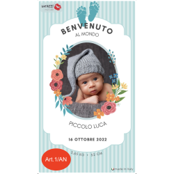 Cartolina digitale personalizzata per Battesimo, Nascita o Compleanno
