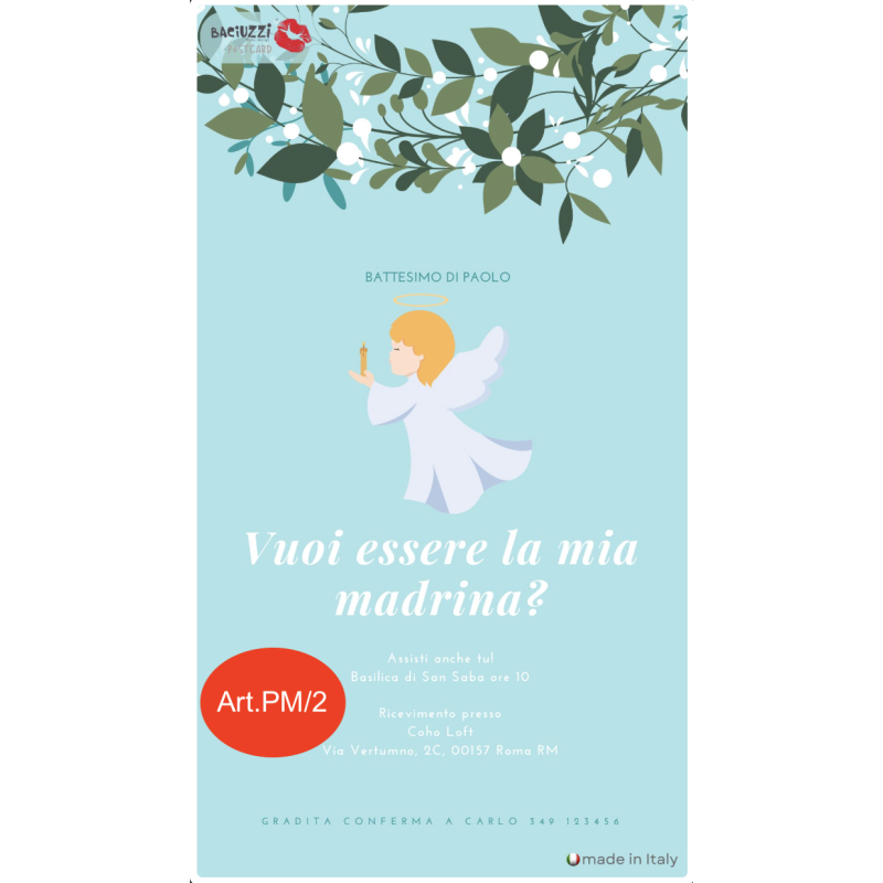 POSTCARD - godfather/godmother - Animated greeting card for social media and messages POSTCARD - godfather/godmother - Animated greeting card for social media and messages