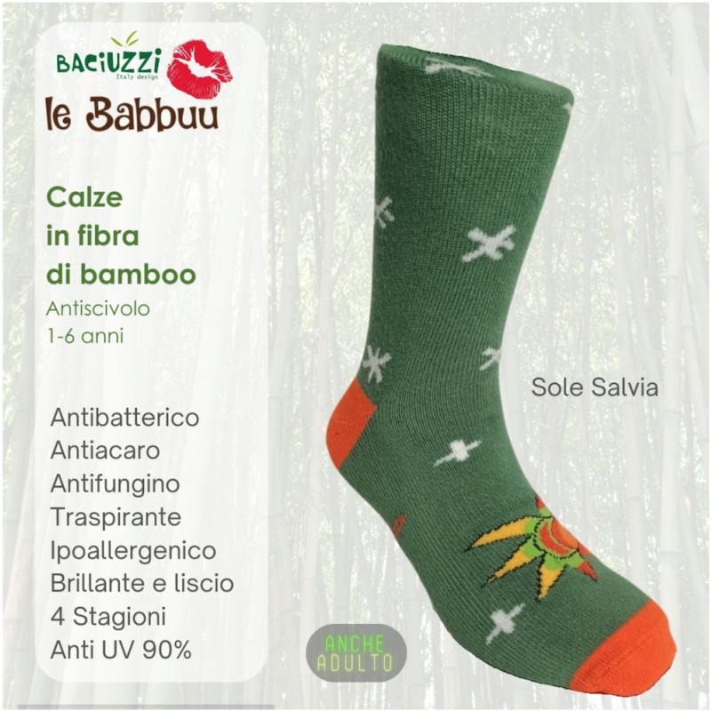 Calze in Bambù Bambino Antiscivolo Sole salvia – Comfort e Traspirabilità | Baciuzzi Le Babbuu Calze in Bambù Bambino Antiscivolo Sole salvia – Comfort e Traspirabilità | Baciuzzi Le Babbuu