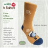Bamboo fibre socks -  Baloon senape