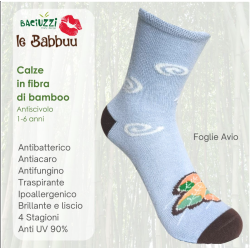 Bamboo fibre socks - Foglie Avio