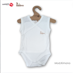 Body a Manica Lunga in Bambù con Scollo all'Americana – Baciuzzi Le Babbuu | BabyParkShop