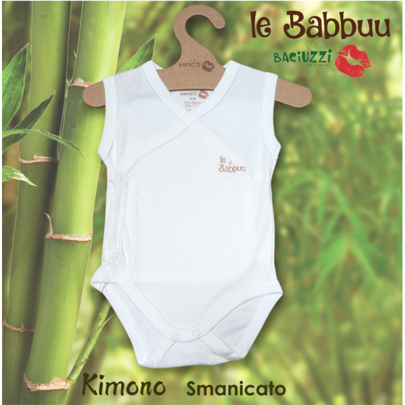 Body a Manica Lunga in Bambù con Scollo all'Americana – Baciuzzi Le Babbuu | BabyParkShop